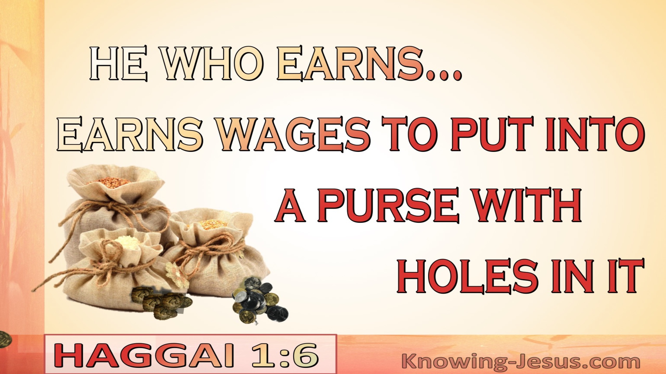 Haggai 1:6 Your Sow Much But Harvest Little (cream)